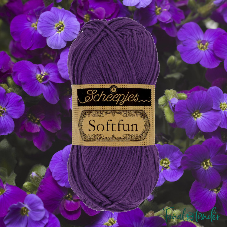 Scheepjes Softfun 2515 Deep Violet - viola lila fonal