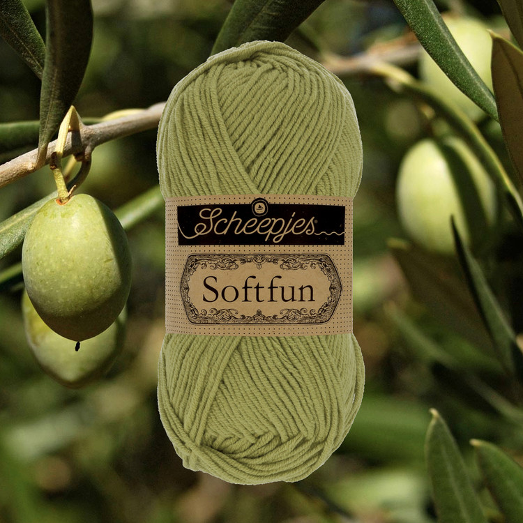 Scheepjes Softfun 2531 Olive - olívazöld fonal
