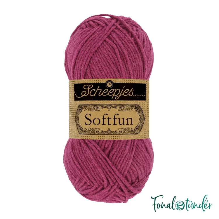 Scheepjes Softfun 2534 Cyclamen - lila - pamut-akril fonal - yarn blend