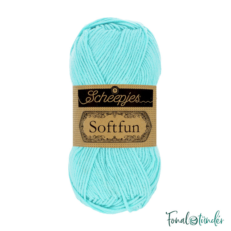 Scheepjes Softfun 2603 Cool Blue - élénk hűvös kék fonal Scheepjes Softfun 2603 Cool Blue - élénk hűvös kék fonal