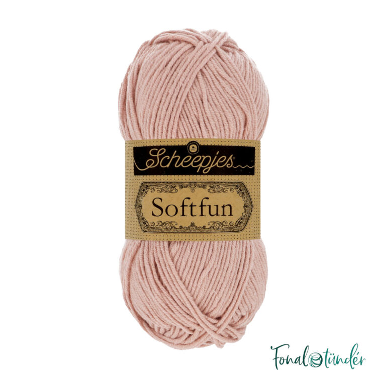 Scheepjes Softfun 2612 Crepe - faded light pink - halvány rózsaszín - pamut-akril fonal - yarn blend