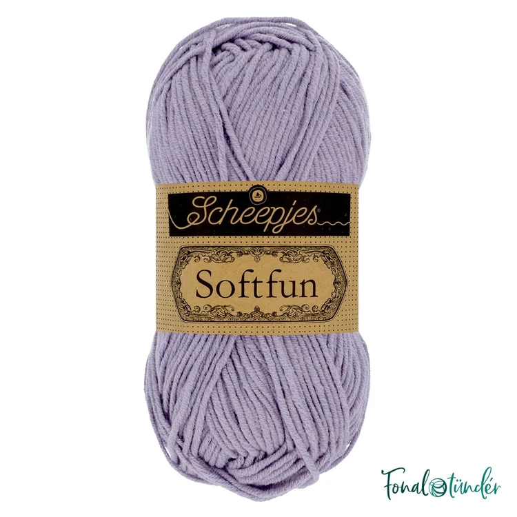 Scheepjes Softfun 2619 Periwinkle light purple - halvány lila - pamut-akril fonal - yarn blend