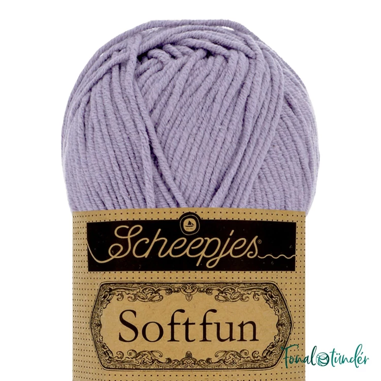 Scheepjes Softfun 2619 Periwinkle light purple - halvány lila - pamut-akril fonal - yarn blend