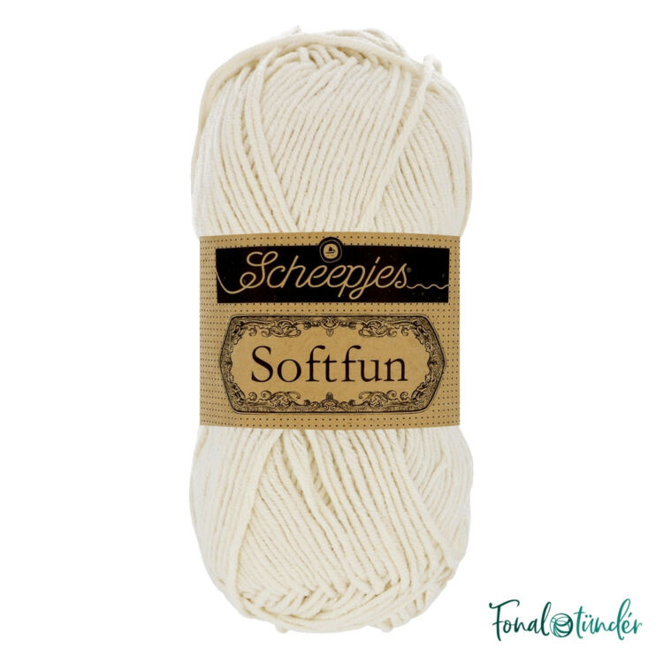 Scheepjes Softfun 2622 Latte - light beige - halvány drapp - pamut-akril fonal - yarn blend