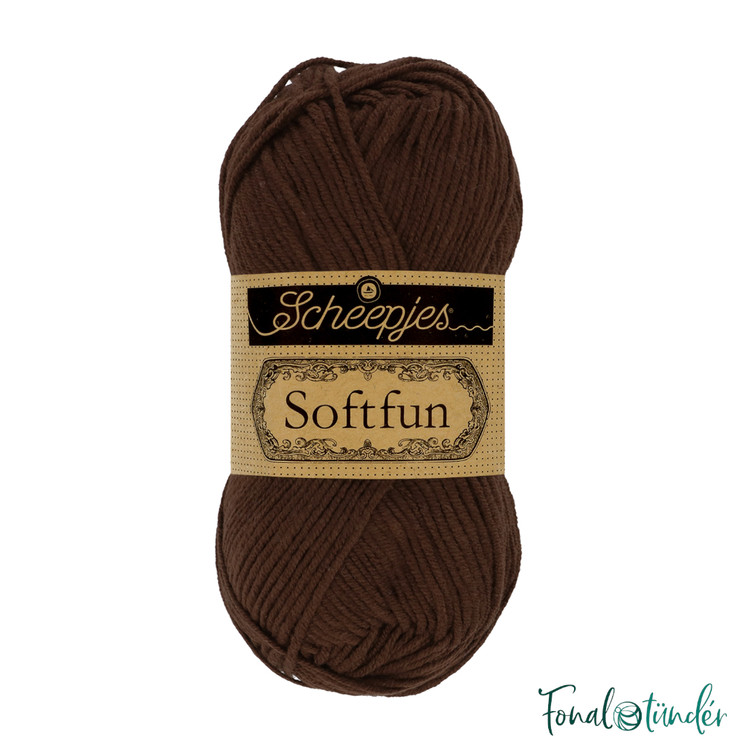 Scheepjes Softfun 2623 Chocolate - csokibarna fonal
