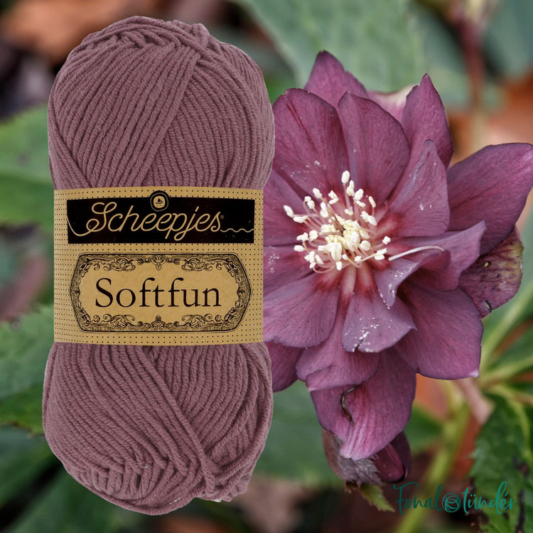 Scheepjes Softfun 2624 Mauve - lilás barna fonal