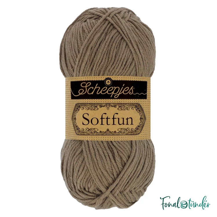 Scheepjes Softfun 2631 Cedar - brown - barna - pamut-akril fonal - yarn blend