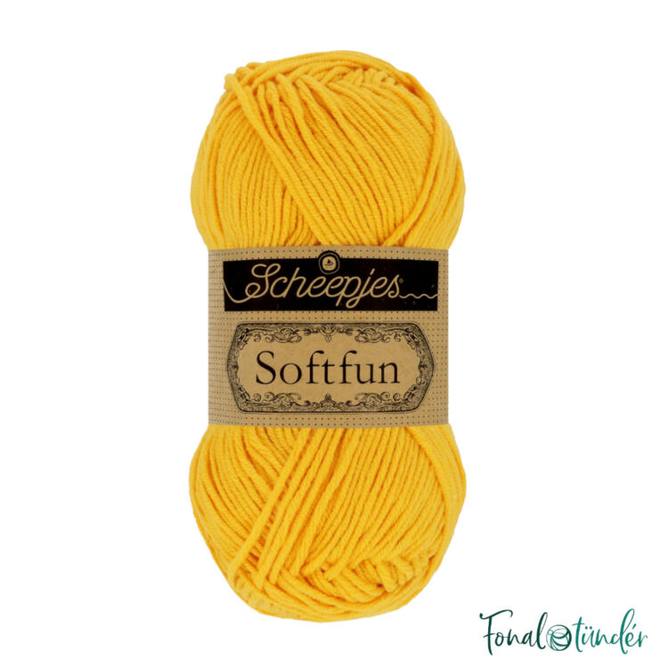Scheepjes Softfun 2634 Bumblebee - yellow - sárga - pamut-akril fonal - yarn blend