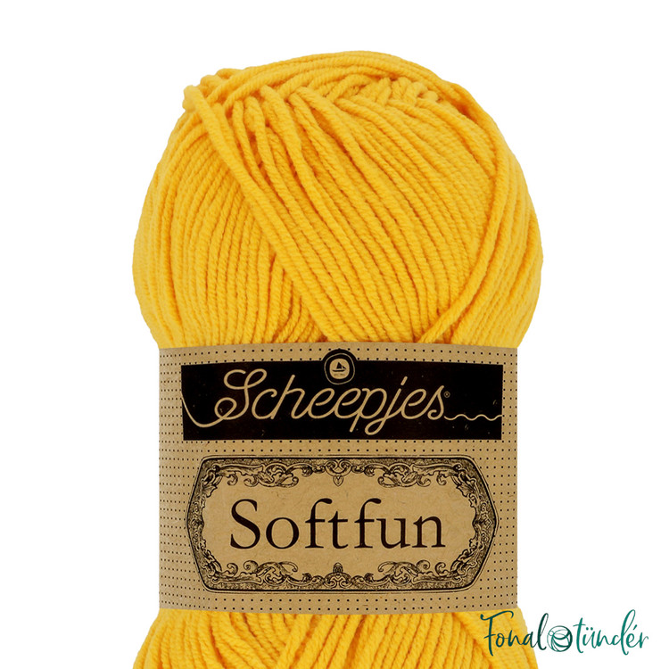 Scheepjes Softfun 2634 Bumblebee - élénk sárga fonal