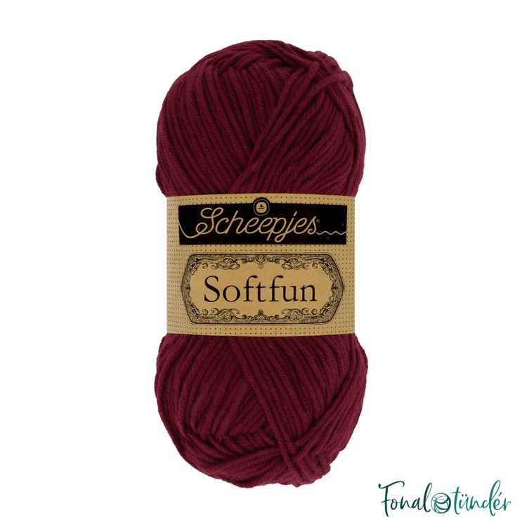 Scheepjes Softfun 2637 Mahogany - mahagóni vörös fonal