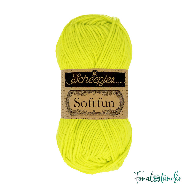 Scheepjes Softfun 2641 Citrus Lime - élénk citromsárga fonal