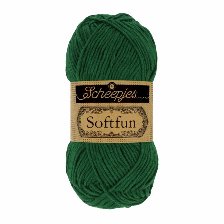 Scheepjes Softfun 2643 Pine green - sötét zöld - pamut-akril fonal - yarn blend