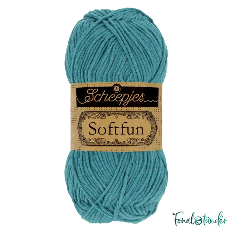 Scheepjes Softfun 2645 Tempo blue - kék - pamut-akril fonal - yarn blend