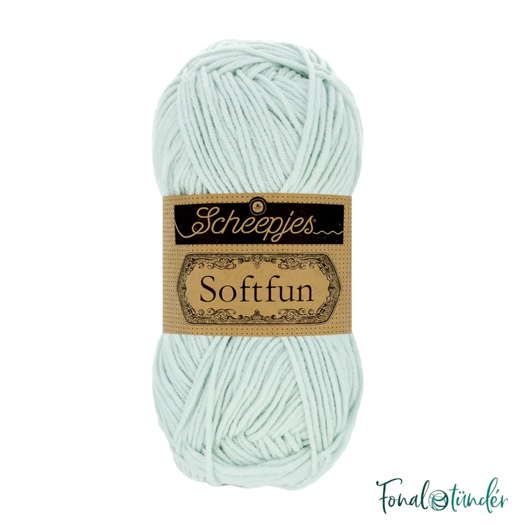 Scheepjes Softfun 2646 Glacial Mist - light blue - halvány kék - pamut-akril fonal - yarn blend