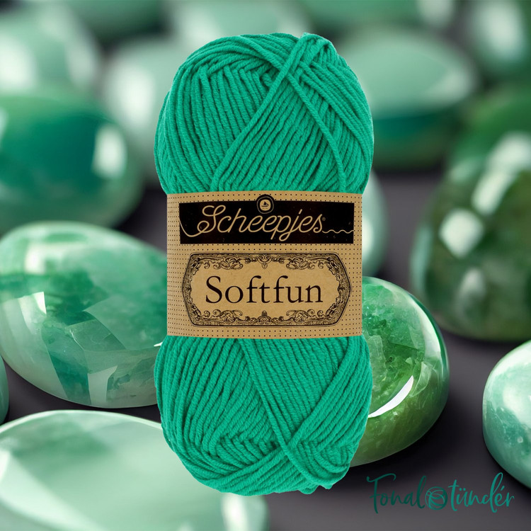 Scheepjes Softfun 2648 Jade - jádezöld fonal Scheepjes Softfun 2648 Jade - jádezöld fonal