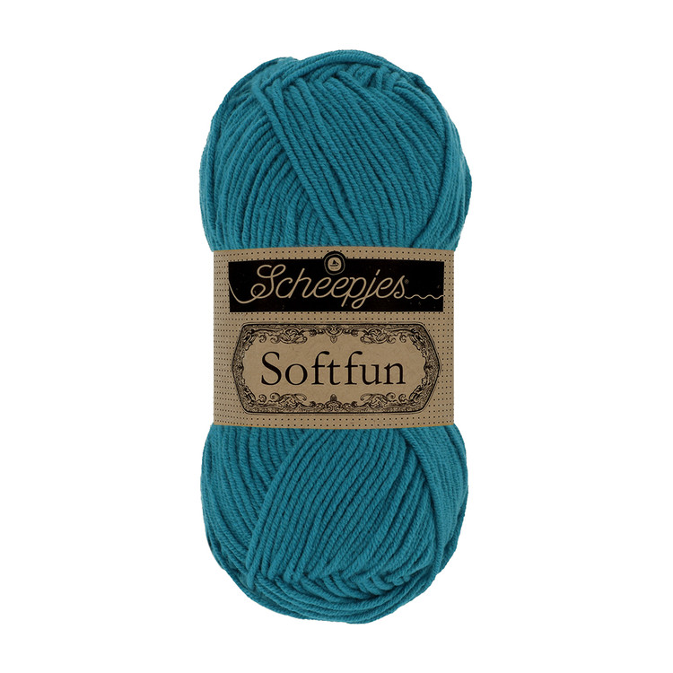 Scheepjes Softfun 2649 Peacock - pávakék fonal