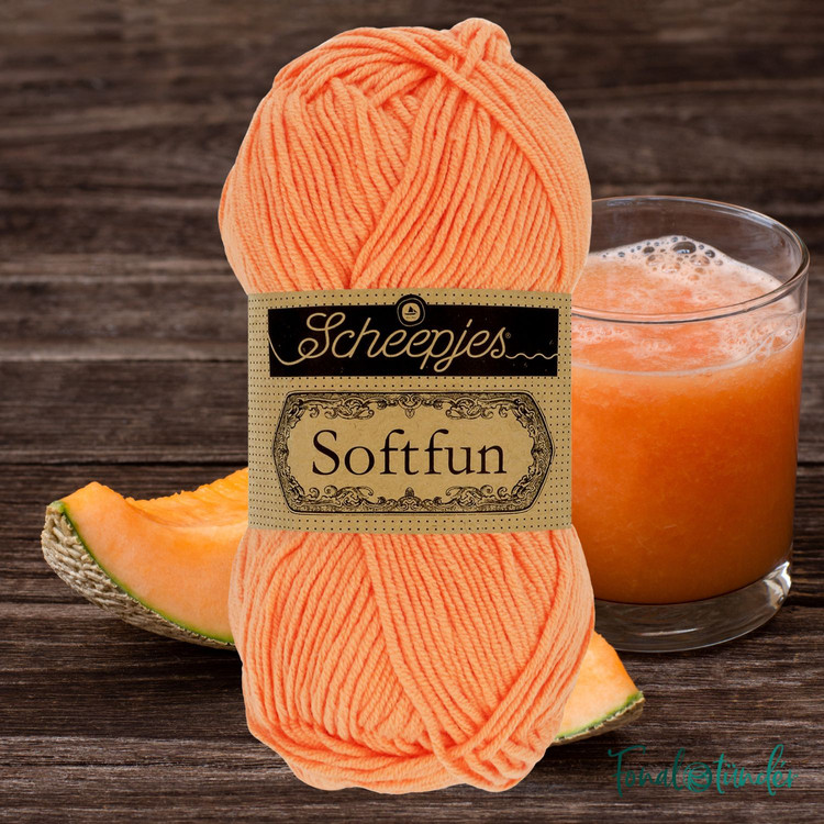 Scheepjes Softfun 2652 Cantaloupe - dinnye sárga fonal
