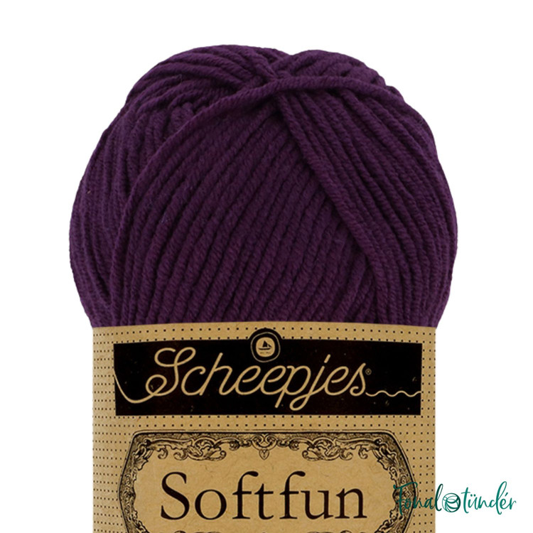 Scheepjes Softfun 2656 Aubergine - padlizsán lila fonal Scheepjes Softfun 2656 Aubergine - padlizsán lila fonal