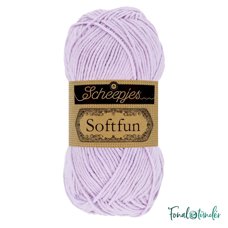 Scheepjes Softfun 2657 Orchid - halvány lila - pamut-akril fonal - yarn blend