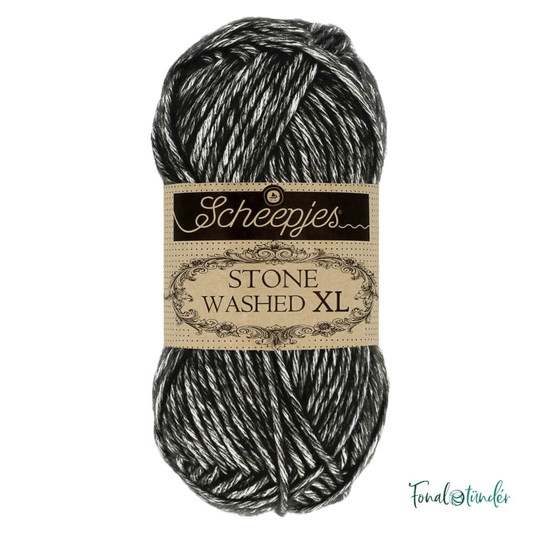 Scheepjes Stone Washed XL 843 Black Onyx - fekete fonal