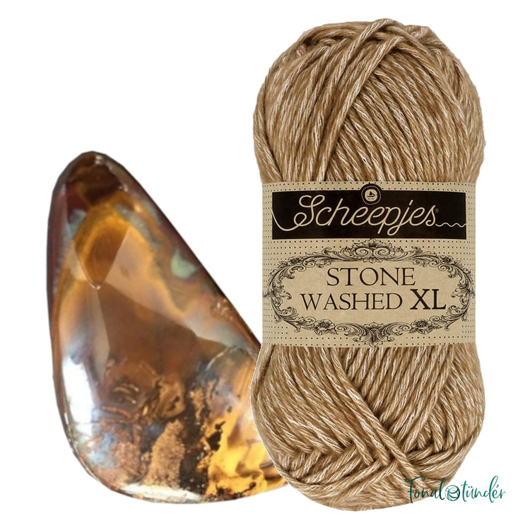 Scheepjes Stone Washed XL 844 Boulder Opal - barna fonal