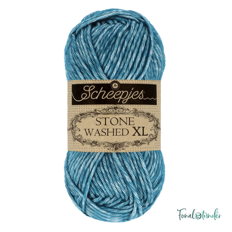 Scheepjes Stone Washed XL 845 Blue Apatit - pamut fonal - cotton yarn