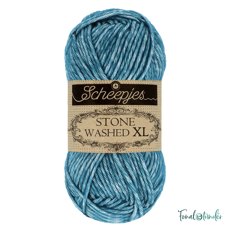 Scheepjes Stone Washed XL 845 Blue Apatit - kék fonal