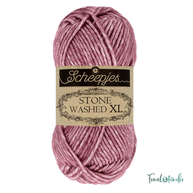Scheepjes Stone Washed XL 848 Corundum Ruby - lilás-vörös fonal