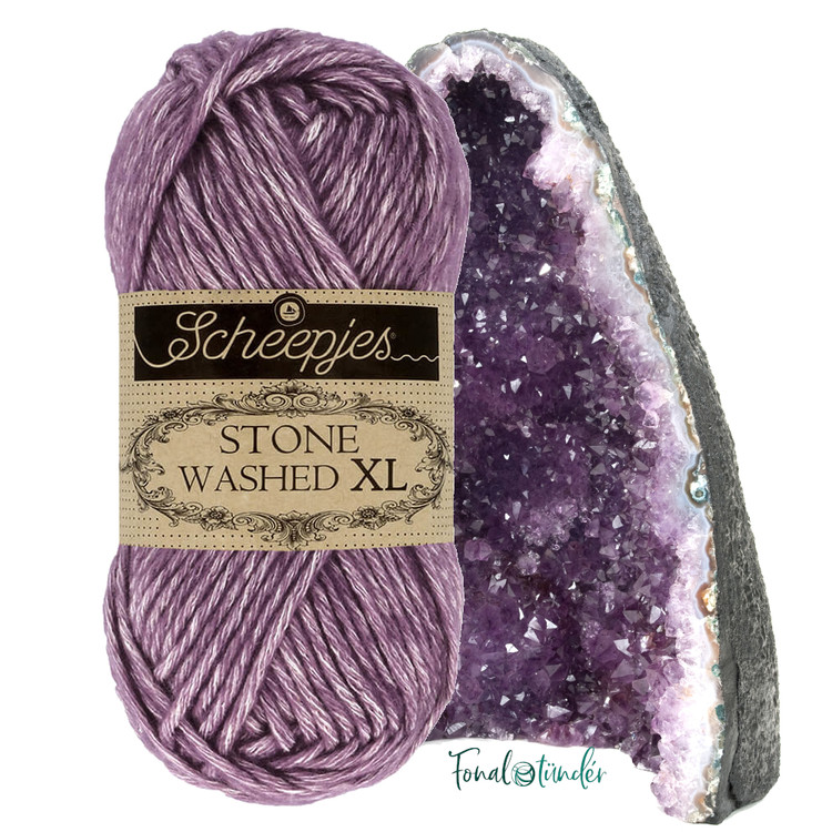 Scheepjes Stone Washed XL 851 Deep Amethyst - sötétlila fonal