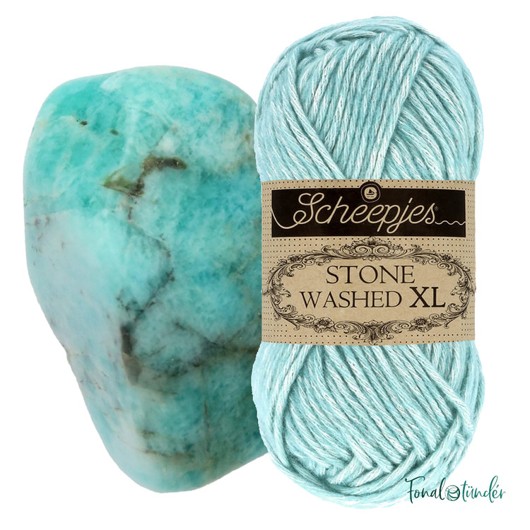 Scheepjes Stone Washed XL 853 Amazonite - világoskék fonal