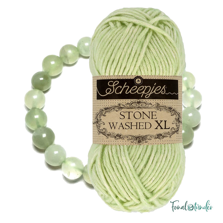 Scheepjes Stone Washed XL 859 New Jade - világoszöld fonal Scheepjes Stone Washed XL 859 New Jade - világoszöld fonal
