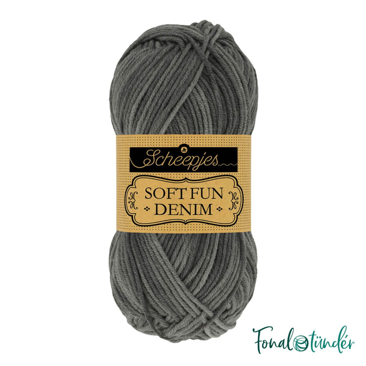 Scheepjes Softfun Denim 502 - sötétszürke fonal