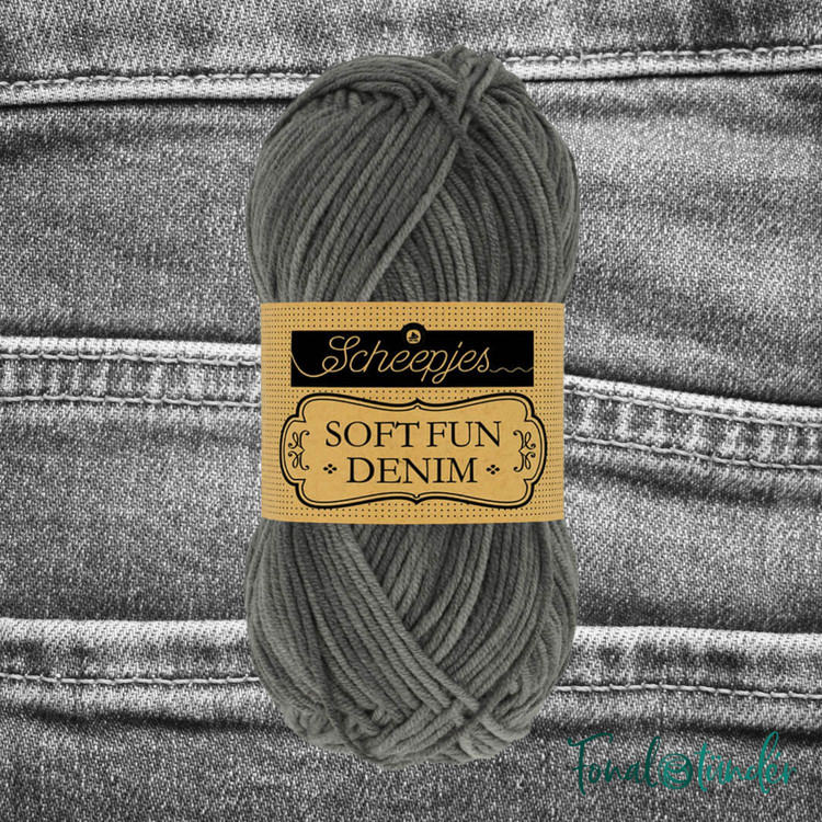 Scheepjes Softfun Denim 502 - sötétszürke fonal