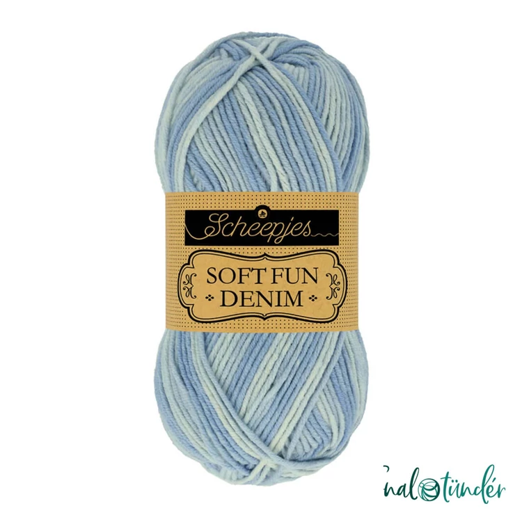 Scheepjes Softfun Denim 509 - light blue - világoskék - pamut-akril fonal - yarn blend