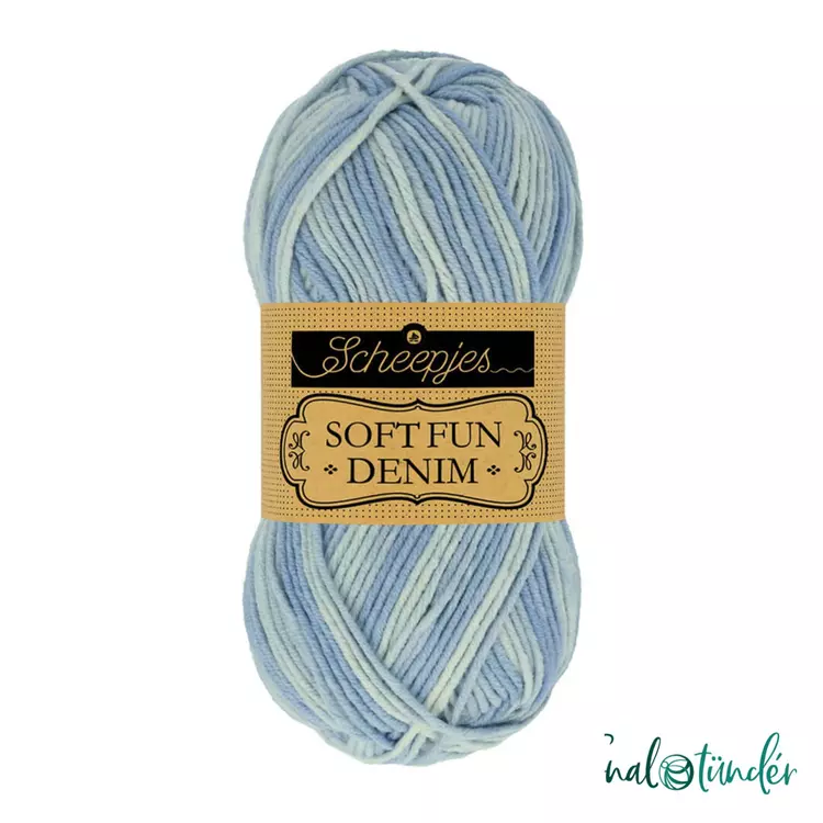 Scheepjes Softfun Denim 509 - light blue - világoskék - pamut-akril fonal - yarn blend