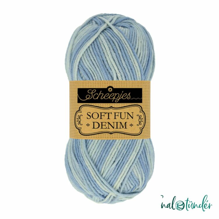 Scheepjes Softfun Denim 509 - light blue - világoskék - pamut-akril fonal - yarn blend