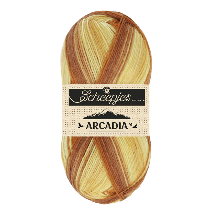 Scheepjes Arcadia 903 Savannah - arany-sárga gyapjú zoknifonal - wool sockyarn