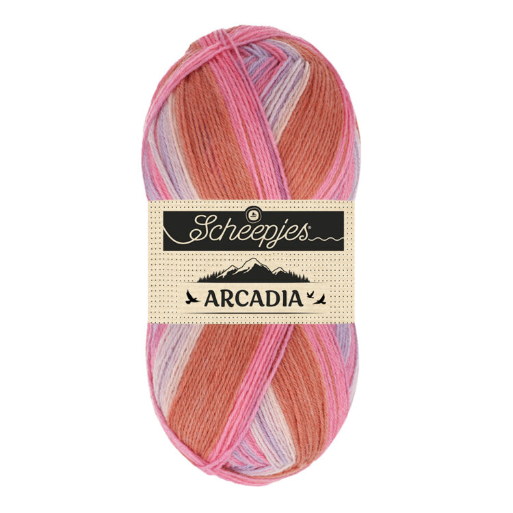 Scheepjes Arcadia 907 Reef - rózsaszín-szürke gyapjú zoknifonal - wool sockyarn