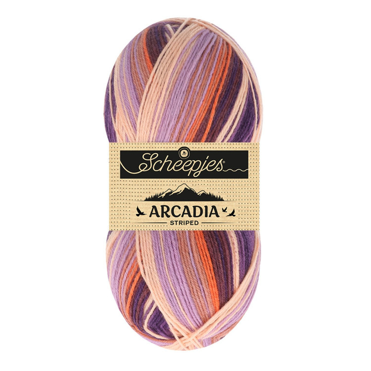 Scheepjes Arcadia Striped - 911 Twilight - csíkos zoknifonal
