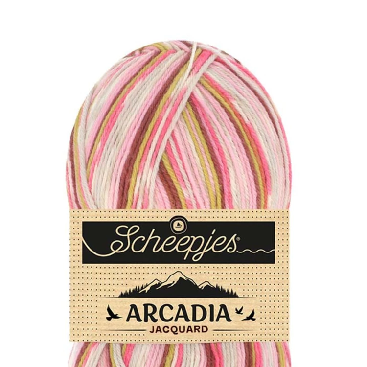 Scheepjes Arcadia Jacquard 1002 Wildfern - mintás gyapjú zoknifonal - wool sockyarn