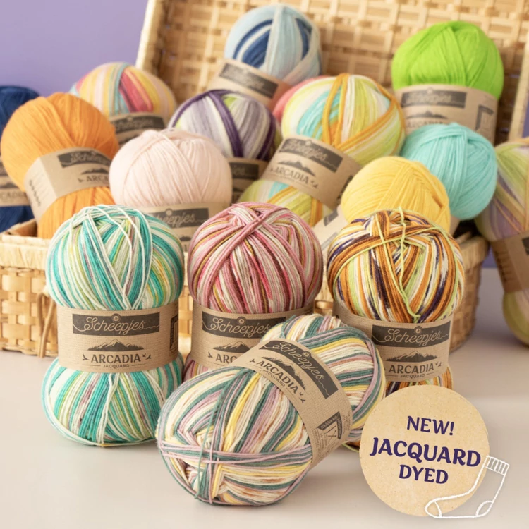 Scheepjes Arcadia Jacquard 1002 Wildfern - mintás gyapjú zoknifonal - wool sockyarn