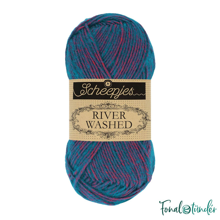 Scheepjes River Washed 941 Colorado - kék-lila-rózsaszín