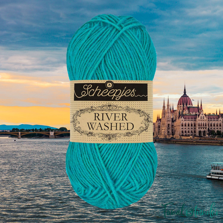 Scheepjes River Washed 948 Danube - kék