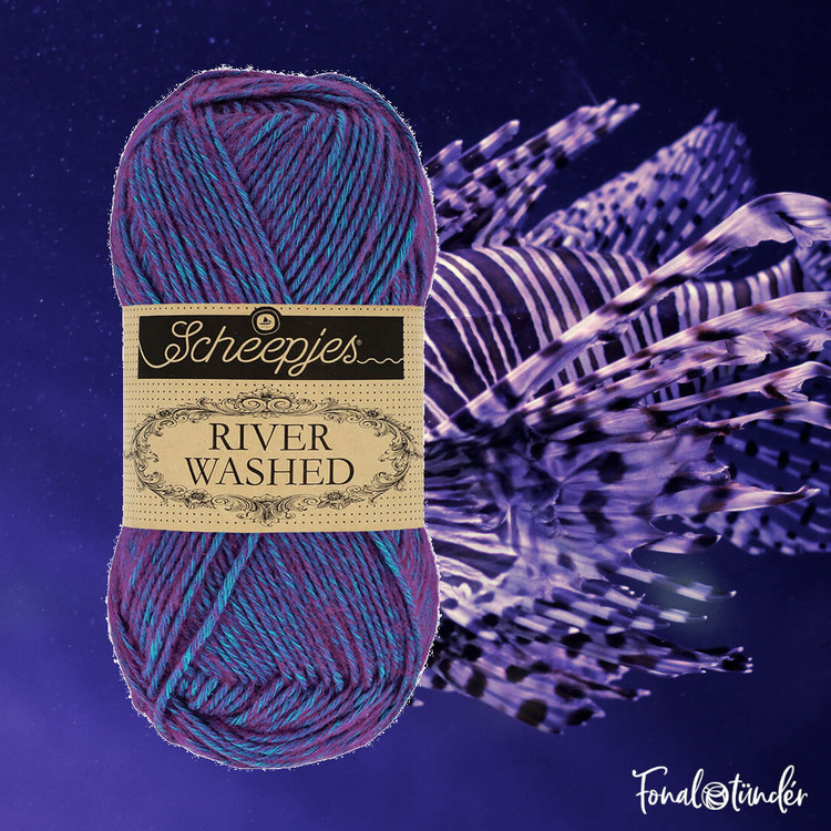 Scheepjes River Washed 949 Yarra - kék-lila fonal