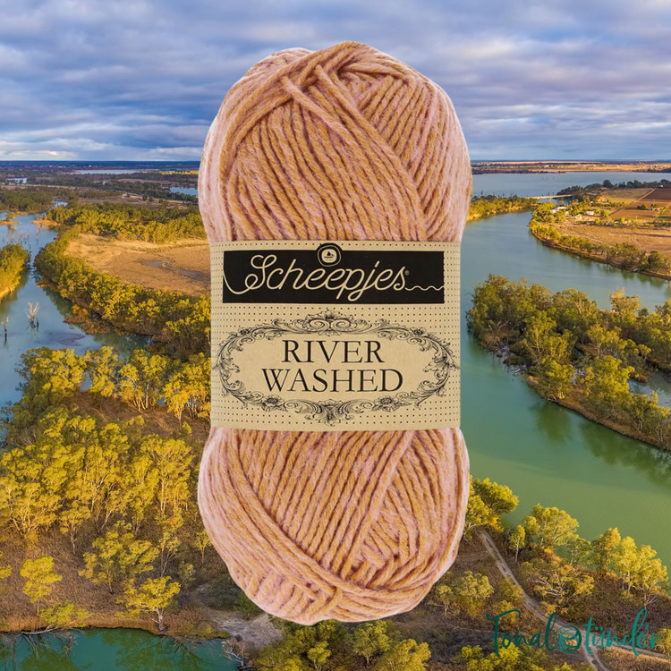 Scheepjes River Washed 960 Murray - sárga-rózsaszín