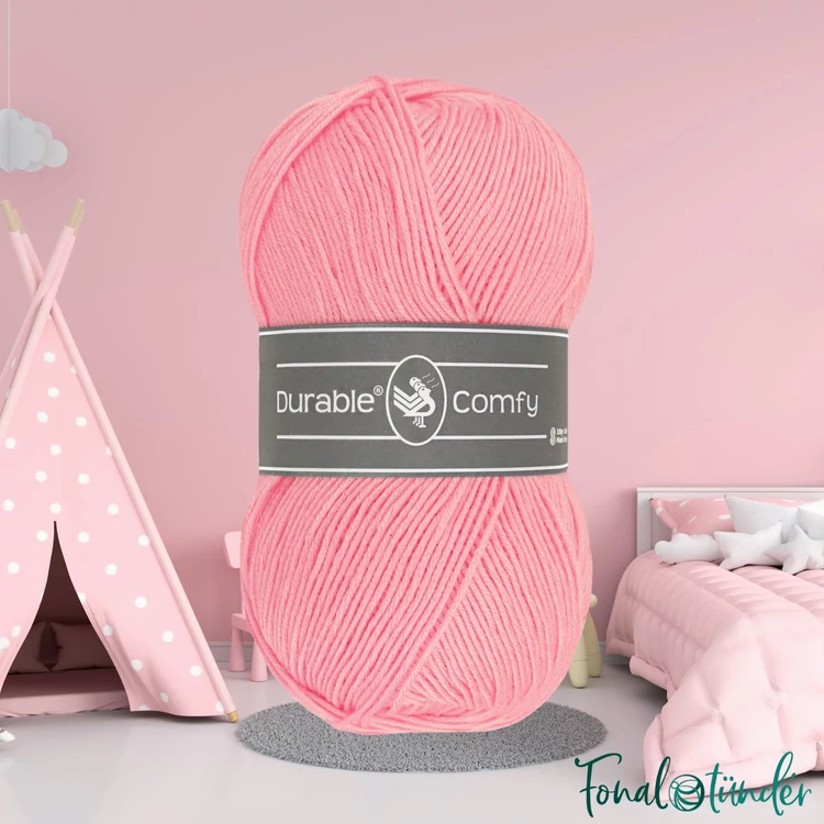 Durable Comfy 203 Light Pink - rózsaszín mikroszálas akril fonal - acrylic yarn - 02