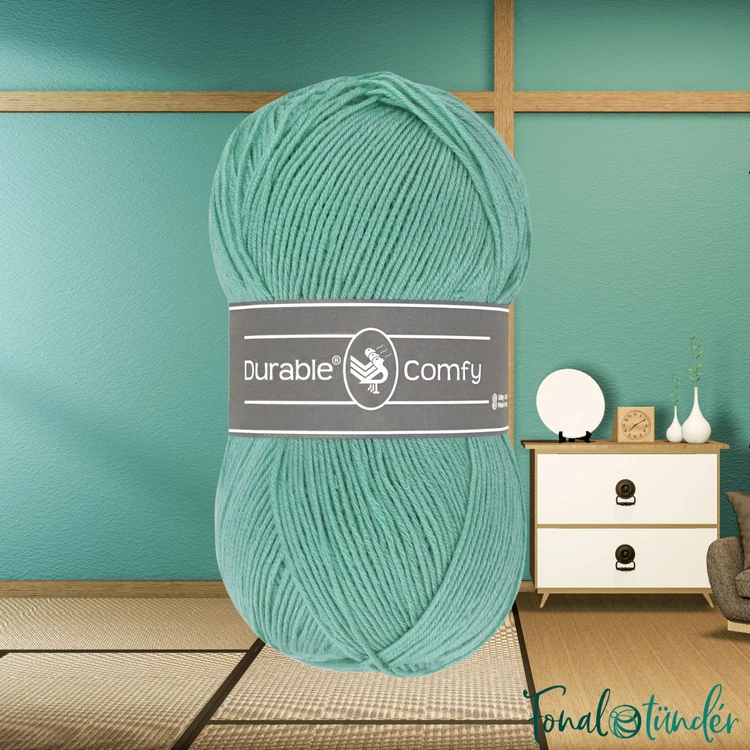 Durable Comfy 2133 Dark Mint - mentazöld mikroszálas akril fonal - acrylic yarn - 02