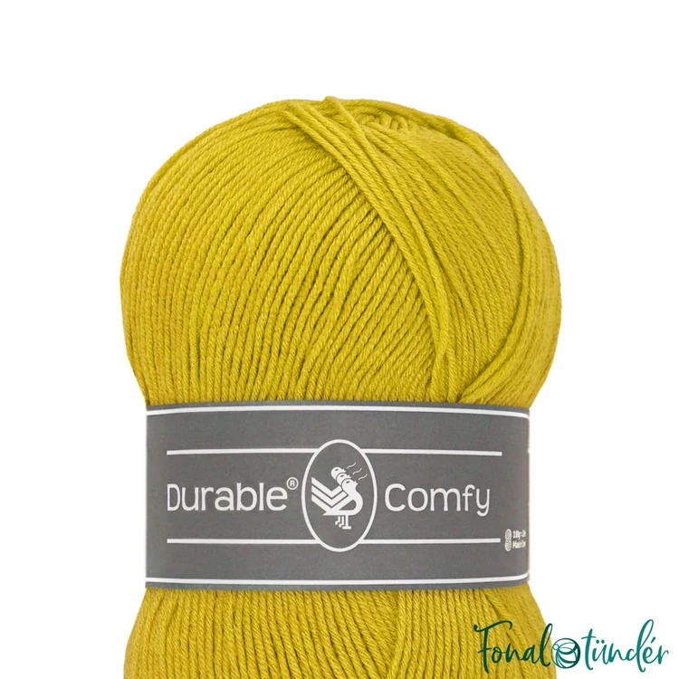 Durable Comfy 2206 Lemon Curry - élénk sárga mikroszálas akril fonal - acrylic yarn - 03