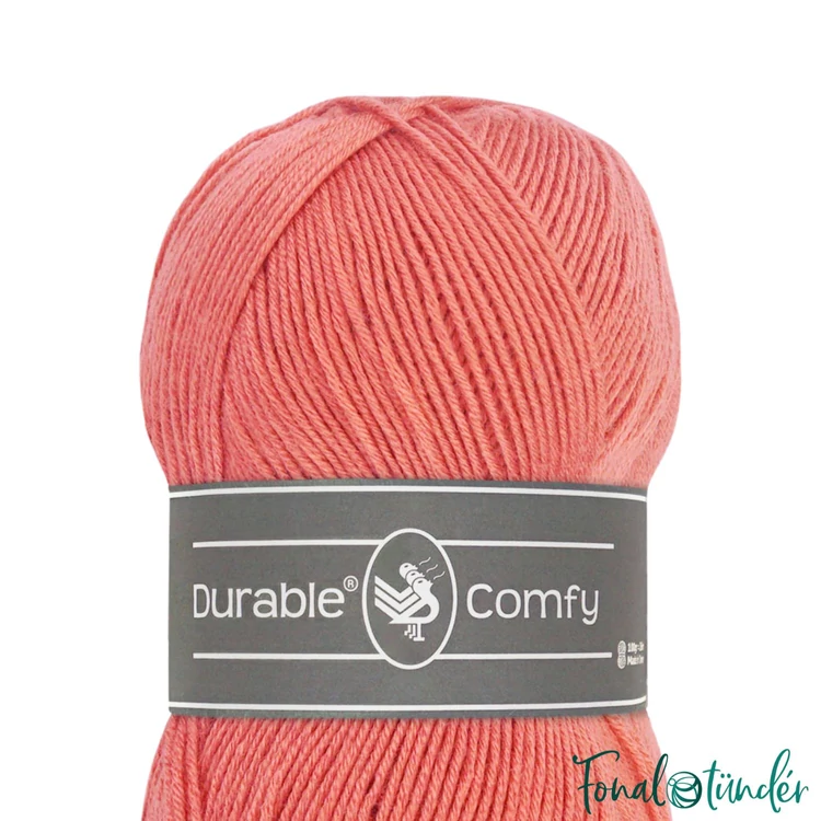 Durable Comfy 231 Retro Pink - narancsos rózsaszín mikroszálas akril fonal - acrylic yarn