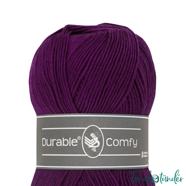 Durable Comfy 251 Aubergine - padlizsán lila mikroszálas akril fonal - acrylic yarn